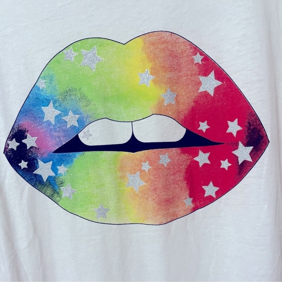 Chaser Sparkle Lips Tee Sz S - Picture 2 of 4